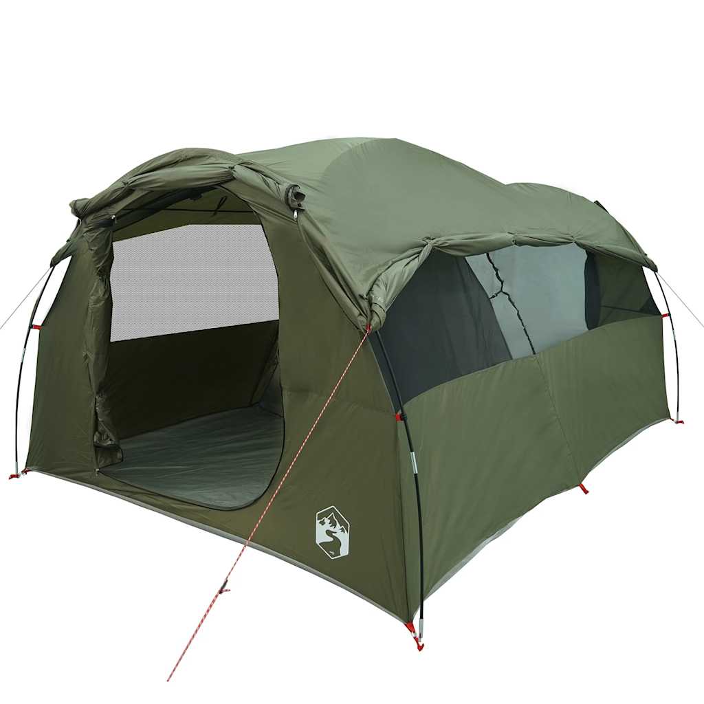 6-personers familietelt vandtæt tunnel olivengrøn