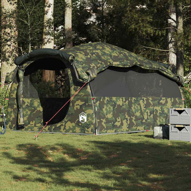 6-personers familietelt vandtæt camouflage