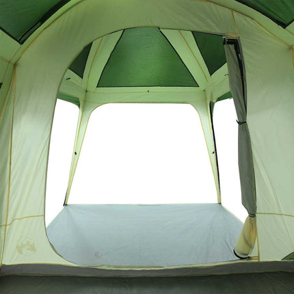 5-personers campingtelt med fortelt vandtæt kuppel grøn