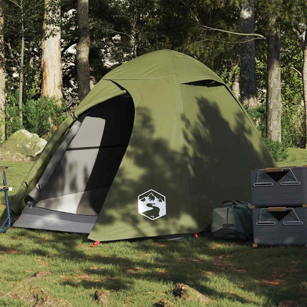 2-personers campingtelt vandtæt kuppel olivengrøn