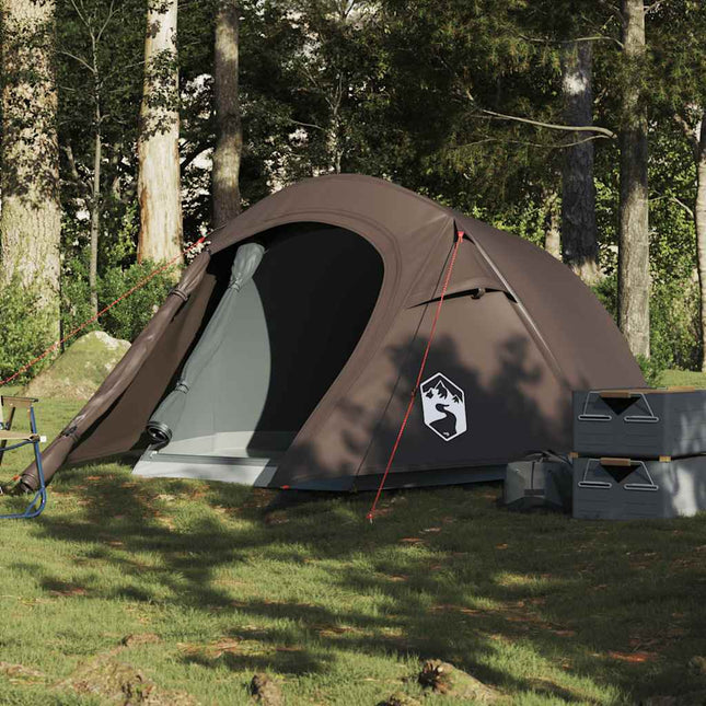 3-personers campingtelt vandtæt brun