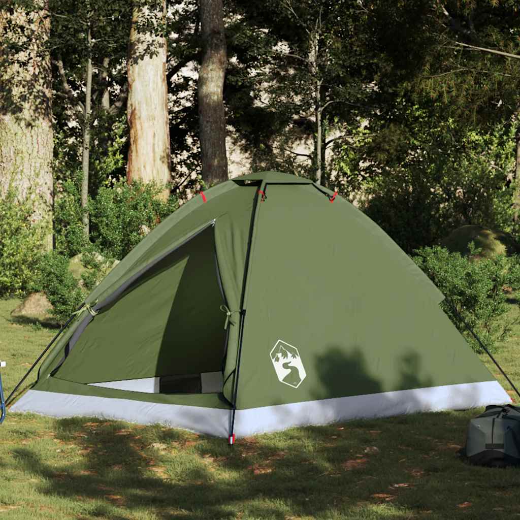 2-personers kuppeltelt - vandafvisende campingtelt, olivengrøn