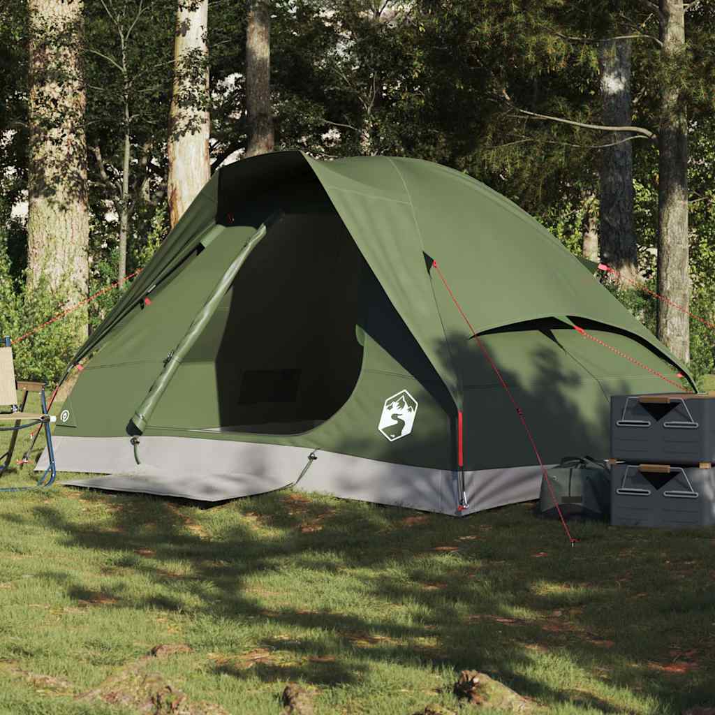 2-personers kuppeltelt - vandafvisende campingtelt, olivengrøn