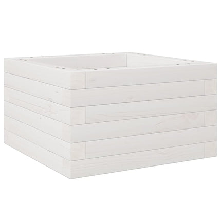 plantekasse 40x40x23 cm massivt fyrretræ hvid