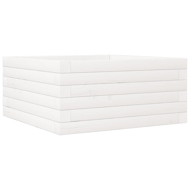 plantekasse 50x50x23 cm massivt fyrretræ hvid
