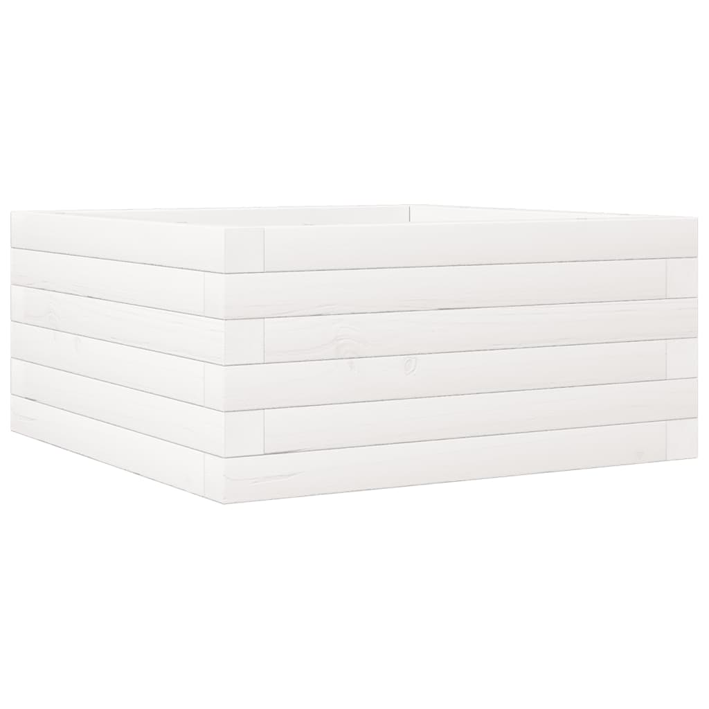plantekasse 50x50x23 cm massivt fyrretræ hvid