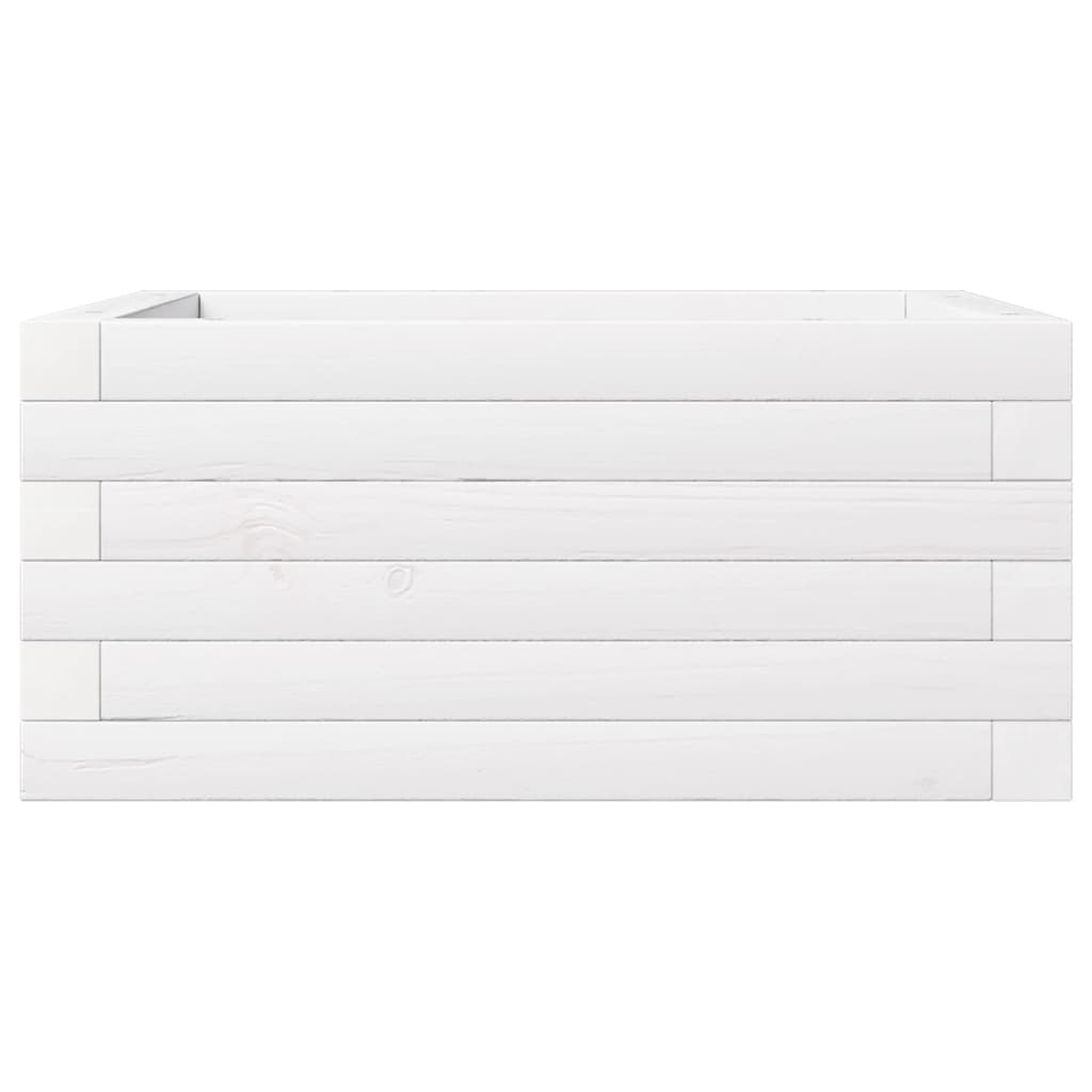 plantekasse 50x50x23 cm massivt fyrretræ hvid