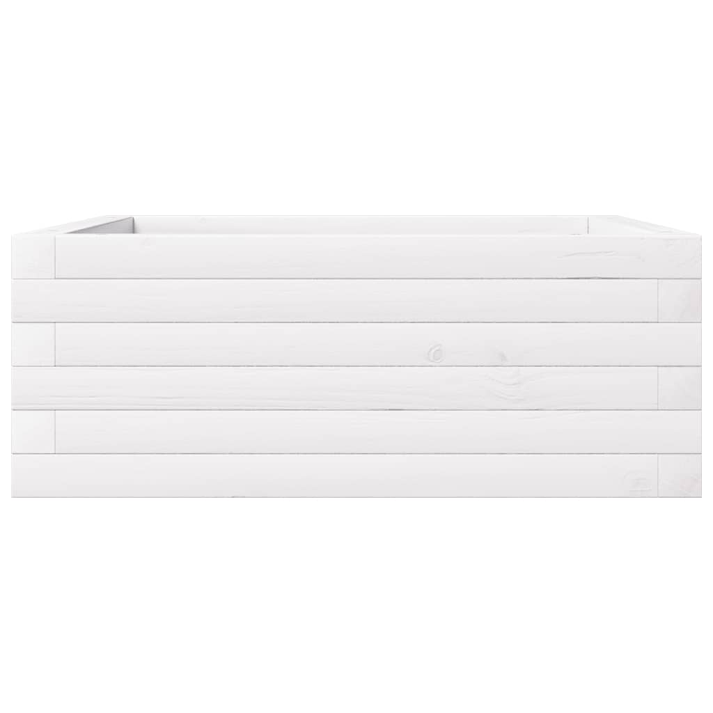plantekasse 60x60x23 cm massivt fyrretræ hvid
