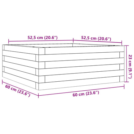 plantekasse 60x60x23 cm massivt douglasgran