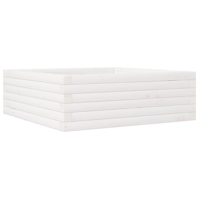 plantekasse 70x70x23 cm massivt fyrretræ hvid