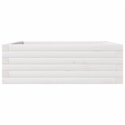 plantekasse 70x70x23 cm massivt fyrretræ hvid