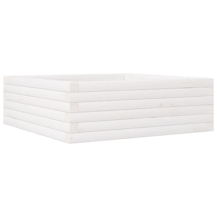 plantekasse 70x70x23 cm massivt fyrretræ hvid