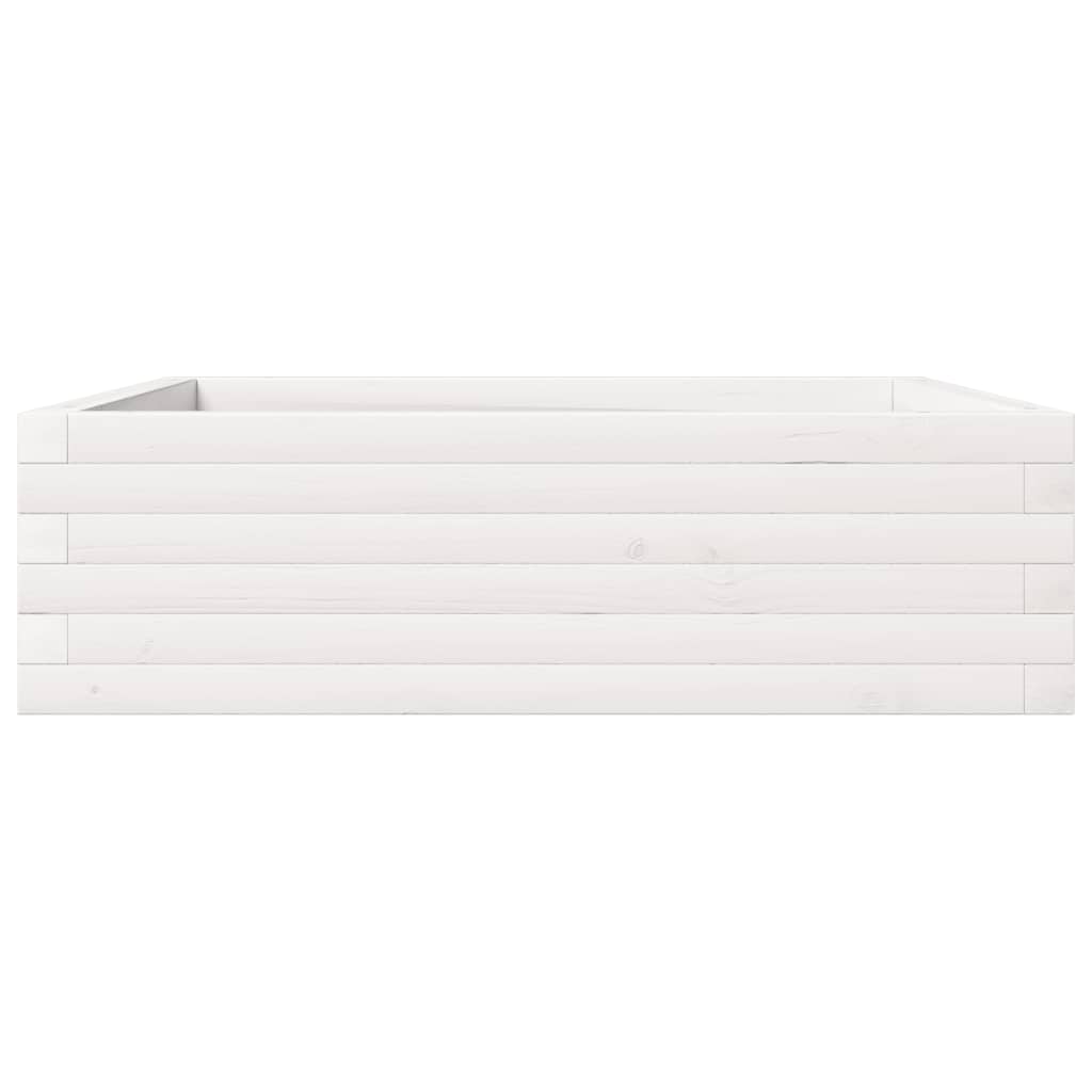 plantekasse 80x80x23 cm massivt fyrretræ hvid