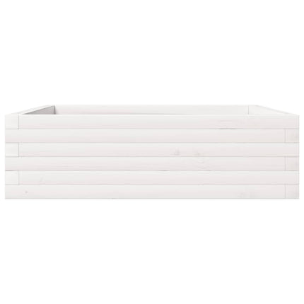 plantekasse 80x80x23 cm massivt fyrretræ hvid