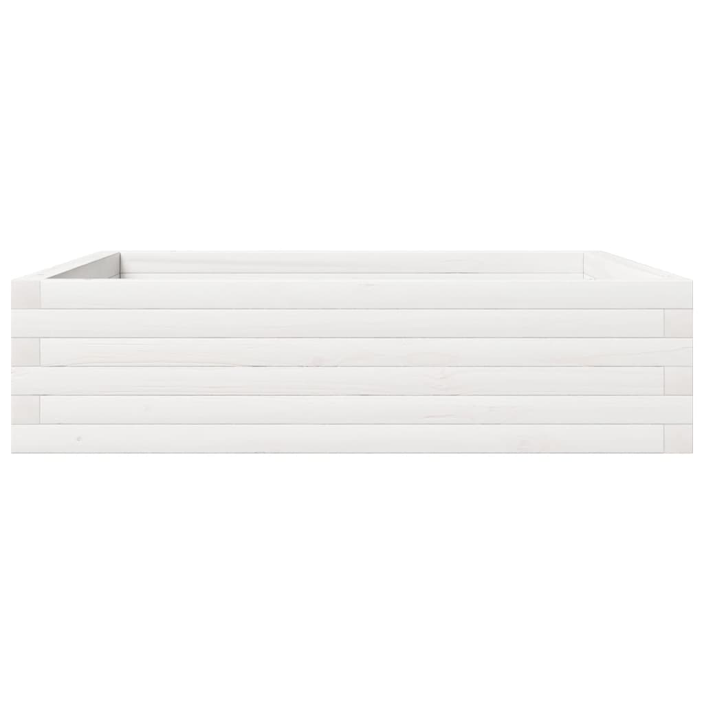 plantekasse 90x90x23 cm massivt fyrretræ hvid