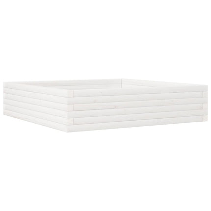plantekasse 100x100x23 cm massivt fyrretræ hvid