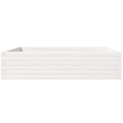 plantekasse 100x100x23 cm massivt fyrretræ hvid