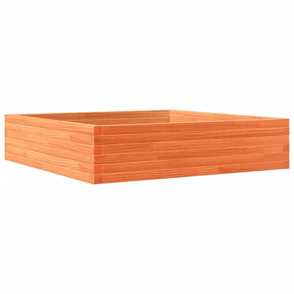 plantekasse 100x100x23 cm massivt fyrretræ gyldenbrun