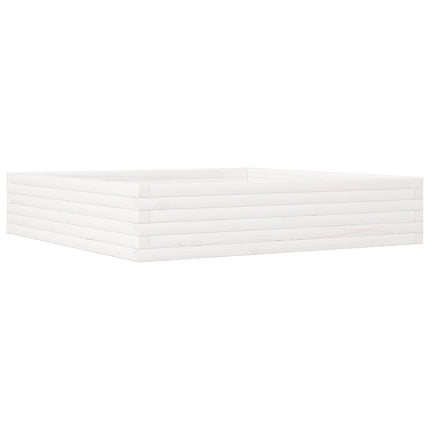 plantekasse 110x110x23 cm massivt fyrretræ hvid