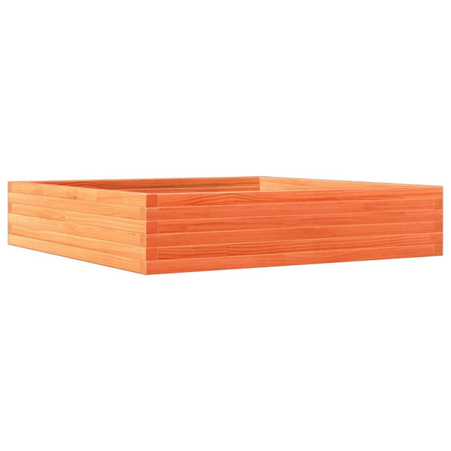 plantekasse 110x110x23 cm massivt fyrretræ gyldenbrun