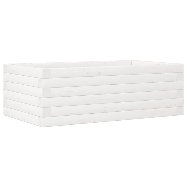 plantekasse 70x40x23 cm massivt fyrretræ hvid