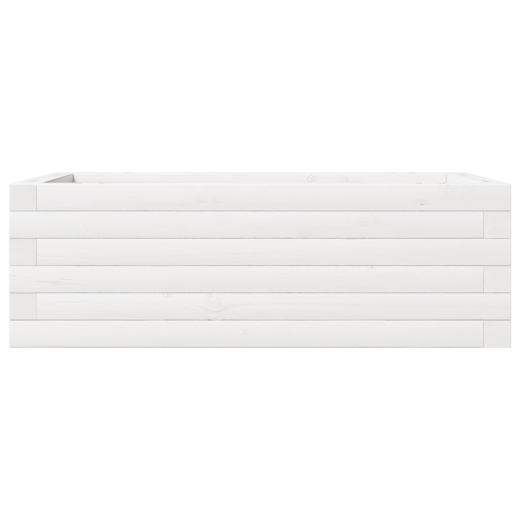 plantekasse 70x40x23 cm massivt fyrretræ hvid