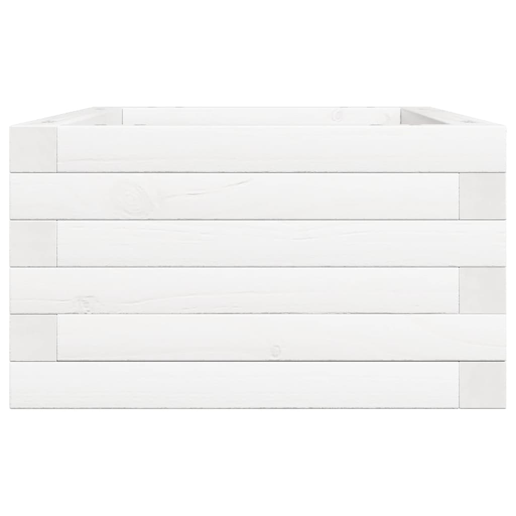 plantekasse 70x40x23 cm massivt fyrretræ hvid