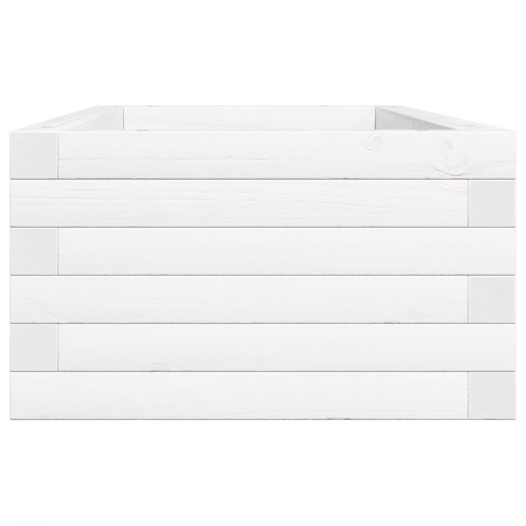 plantekasse 90x40x23 cm massivt fyrretræ hvid