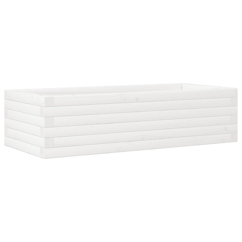 plantekasse 90x40x23 cm massivt fyrretræ hvid