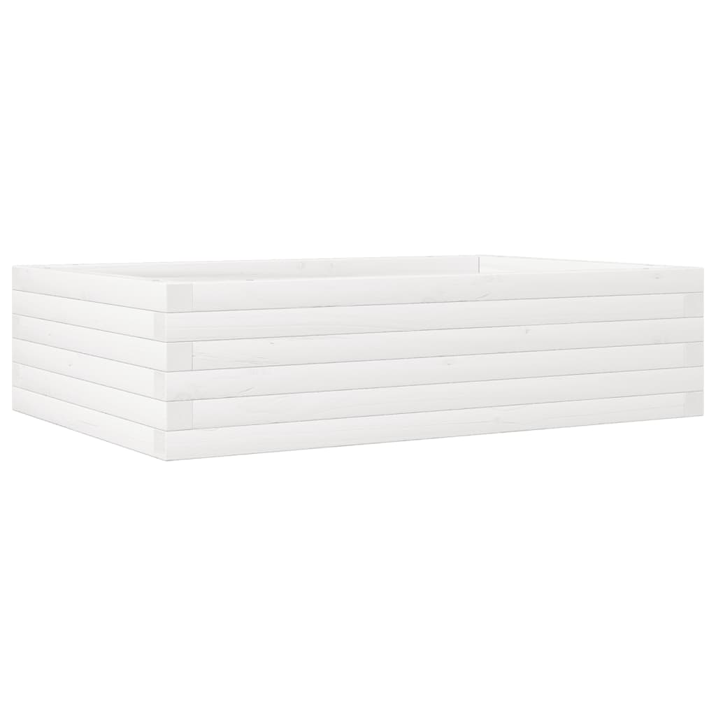 plantekasse 90x60x23 cm massivt fyrretræ hvid