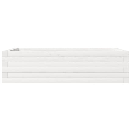 plantekasse 90x60x23 cm massivt fyrretræ hvid