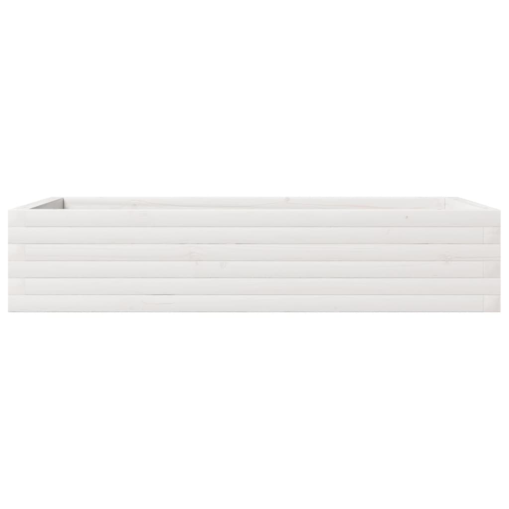 plantekasse 110x60x23 cm massivt fyrretræ hvid
