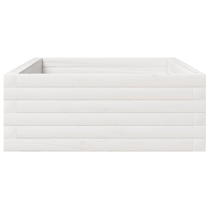 plantekasse 110x60x23 cm massivt fyrretræ hvid
