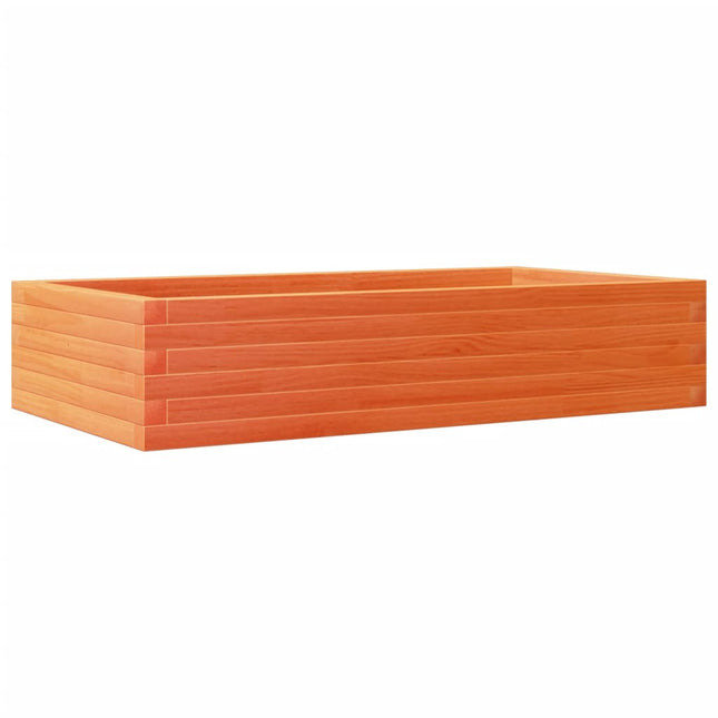 plantekasse 110x60x23 cm massivt fyrretræ gyldenbrun