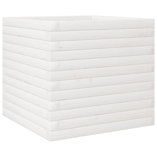 plantekasse 50x50x45,5 cm massivt fyrretræ hvid