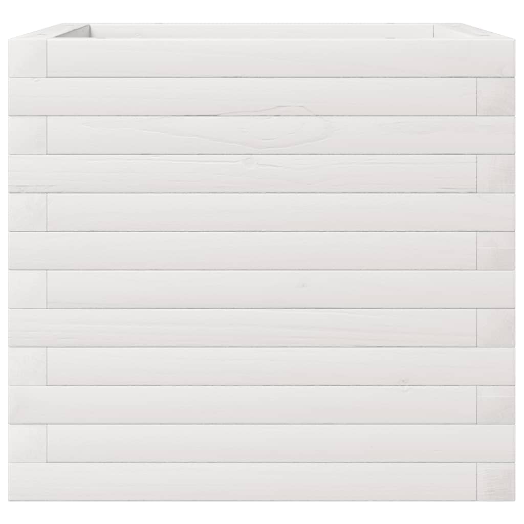 plantekasse 50x50x45,5 cm massivt fyrretræ hvid