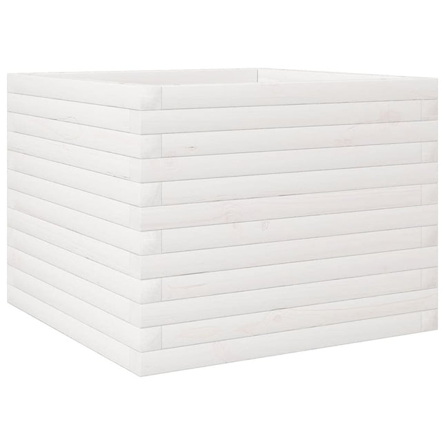 plantekasse 60x60x45,5 cm massivt fyrretræ hvid