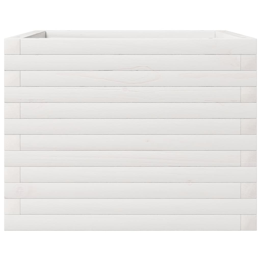 plantekasse 60x60x45,5 cm massivt fyrretræ hvid