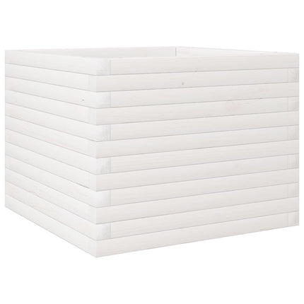 plantekasse 60x60x45,5 cm massivt fyrretræ hvid