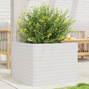 plantekasse 60x60x45,5 cm massivt fyrretræ hvid