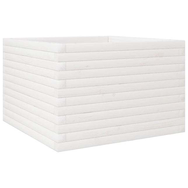 plantekasse 70x70x45,5 cm massivt fyrretræ hvid