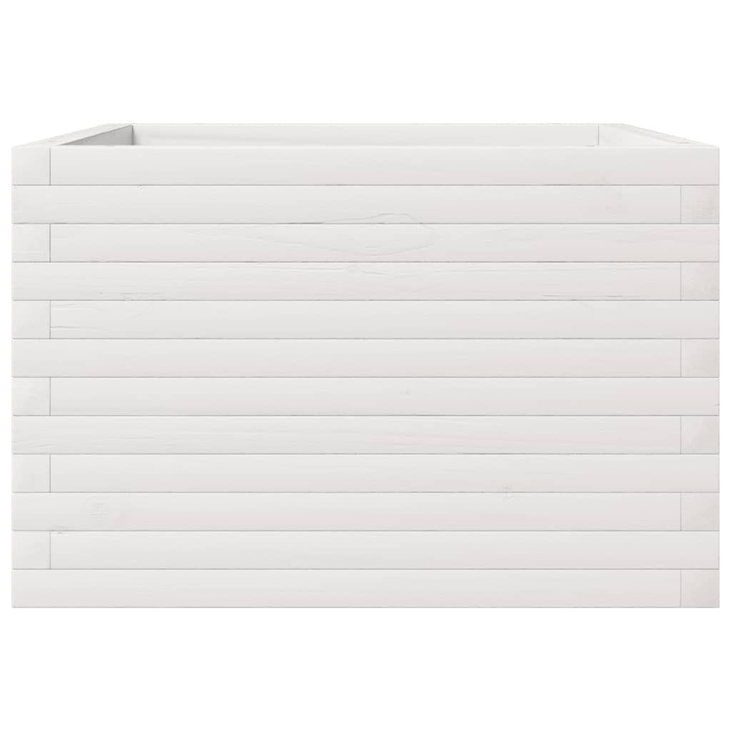 plantekasse 70x70x45,5 cm massivt fyrretræ hvid