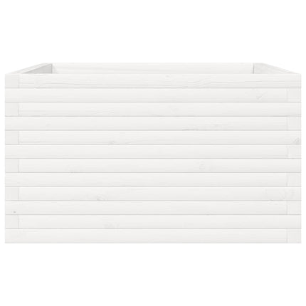 plantekasse 80x80x45,5 cm massivt fyrretræ hvid