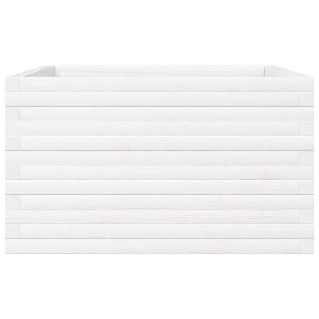 plantekasse 80x80x45,5 cm massivt fyrretræ hvid