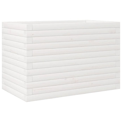 plantekasse 70x40x45,5 cm massivt fyrretræ hvid