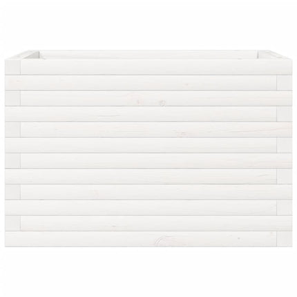 plantekasse 70x40x45,5 cm massivt fyrretræ hvid