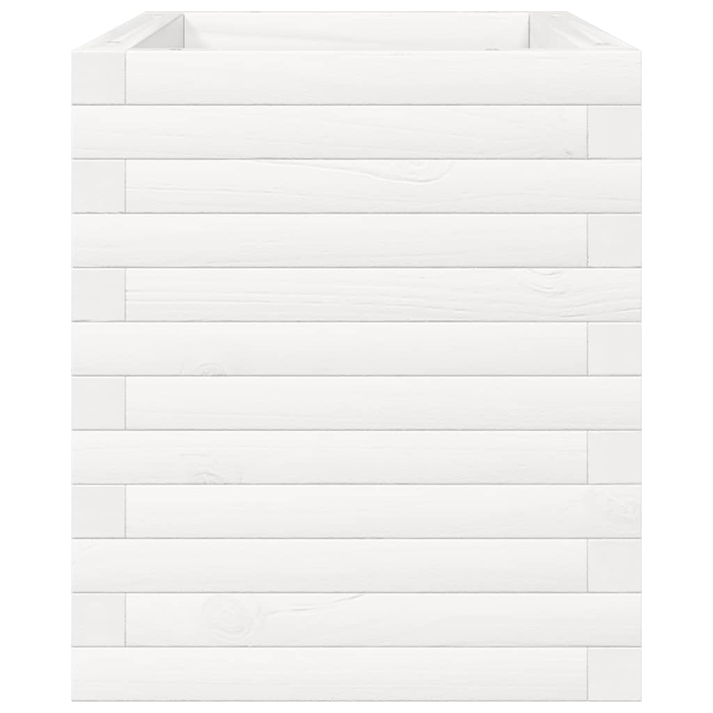 plantekasse 70x40x45,5 cm massivt fyrretræ hvid