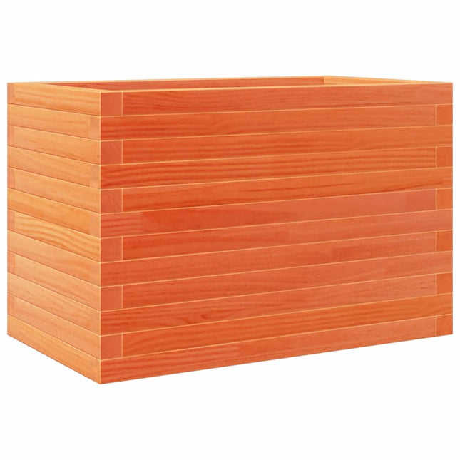 plantekasse 70x40x45,5 cm massivt fyrretræ gyldenbrun