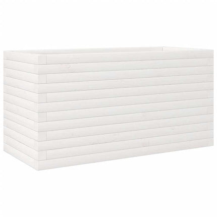 plantekasse 90x40x45,5 cm massivt fyrretræ hvid