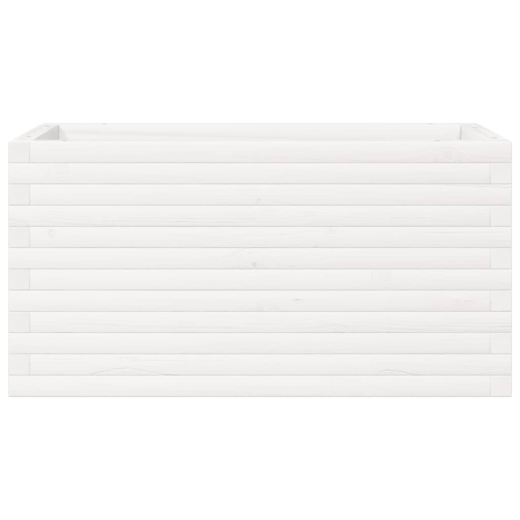 plantekasse 90x40x45,5 cm massivt fyrretræ hvid